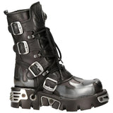 New Rock Silver Flames Boots M591 S2 | Angel Clothing