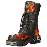 New Rock Flame Boots, Demon Skull M.107-S1 | Angel Clothing