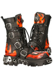 New Rock Flame Boots, Demon Skull M.107-S1 | Angel Clothing