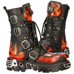 New Rock Flame Boots, Demon Skull M.107-S1 | Angel Clothing