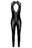 Noir Handmade Powerwetlook Sleeveless Jumpsuit | Angel Clothing