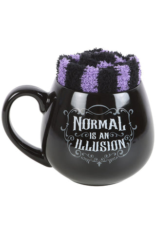 Normal is an Illusion Gothic Mug and Socks Set | Angel Clothing