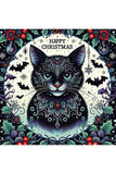 Oakhart Batty Cat Christmas Card | Angel Clothing