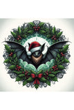 Oakhart Bat Wreath Christmas Card | Angel Clothing