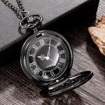 Steampunk Gunmetal Pocket Watch with Gears on Necklace Chain | Angel Clothing