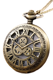 Steampunk Pocket Watch with Gears and Clock Face Design | Angel Clothing