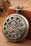 Steampunk Pocket Watch with Gears and Clock Face Design | Angel Clothing