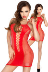 Passion BS027 Mesh Dress Red | Angel Clothing