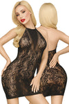 Penthouse Cautious Cat Mesh Dress Black | Angel Clothing
