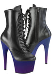 Pleaser ADORE 1020BP Black Blue Boots | Angel Clothing