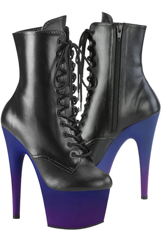 Pleaser ADORE 1020BP Black Blue Boots | Angel Clothing