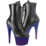 Pleaser ADORE 1020BP Black Blue Boots | Angel Clothing