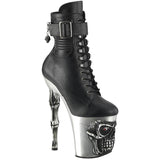 Pleaser Rapture 1020STR-LT Silver Sole Boots | Angel Clothing