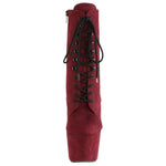 Pleaser ADORE-1020FS Boots Burgundy | Angel Clothing