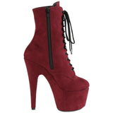 Pleaser ADORE-1020FS Boots Burgundy | Angel Clothing