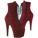 Pleaser ADORE-1020FS Boots Burgundy | Angel Clothing