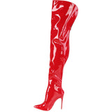 Pleaser COURTLY 3012 Boots Red | Angel Clothing