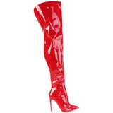 Pleaser COURTLY 3012 Boots Red | Angel Clothing