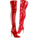 Pleaser COURTLY 3012 Boots Red | Angel Clothing