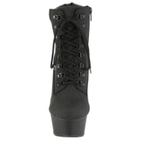 Pleaser DELIGHT 600TL 02 Boots Black Nubuck | Angel Clothing