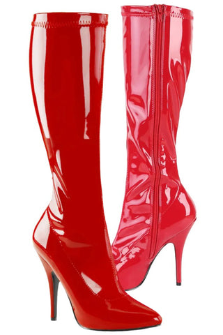 Pleaser SEDUCE-2000 Boots Red | Angel Clothing