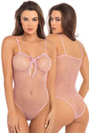 Rene Roffe Undone See Through Pink Bodysuit | Angel Clothing