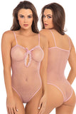 Rene Roffe Undone See Through Pink Bodysuit | Angel Clothing