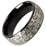 Echt etNox Black Graffiti Ring | Angel Clothing