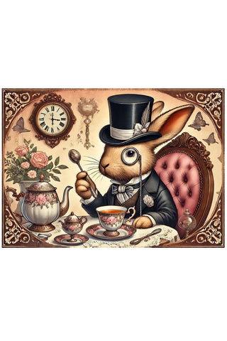 Steampunk Bunny Glass Chopping Board | Angel Clothing