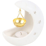 White Crescent Moon Hanging Oil Burner | Angel Clothing