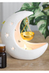 White Crescent Moon Hanging Oil Burner | Angel Clothing