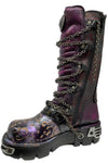 New Rock Purple M-1013-CZ69 Boots Plain Buckle UK7/EU40 | Angel Clothing