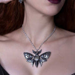 Alchemy Gothic Lunar Moth Necklace | Angel Clothing