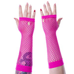 Andar Pink Mesh Gloves | Angel Clothing