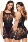 Beauty Night Donna Mesh Dress Black | Angel Clothing