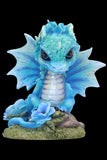 Blue Poppy Flower Dragon Figurine | Angel Clothing
