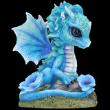 Blue Poppy Flower Dragon Figurine | Angel Clothing