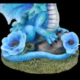 Blue Poppy Flower Dragon Figurine | Angel Clothing