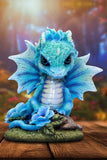Blue Poppy Flower Dragon Figurine | Angel Clothing