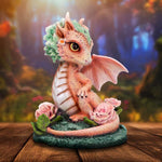 Carnation Flower Dragon Figurine | Angel Clothing