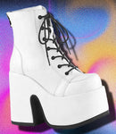 DemoniaCult CAMEL 203 Boots White | Angel Clothing