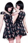 H&R London Black Tribal Tattoo Mini Dress UK10, UK14 | Angel Clothing