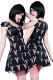 H&R London Black Tribal Tattoo Mini Dress UK10, UK14 | Angel Clothing