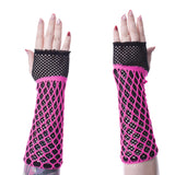 Lolita Mesh Glove Pink/Black | Angel Clothing