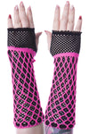 Lolita Mesh Glove Pink/Black | Angel Clothing