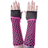 Lolita Mesh Glove Pink/Black | Angel Clothing