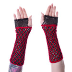 Lolita Mesh Gloves Black/Red | Angel Clothing