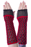 Lolita Mesh Gloves Black/Red | Angel Clothing