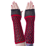 Lolita Mesh Gloves Black/Red | Angel Clothing