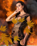 Passion Bodystocking BS082 Black | Angel Clothing